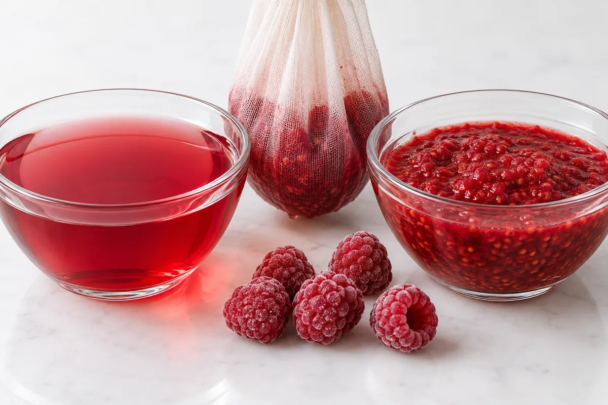 Clarified raspberry juice compared with cloudy puree - process evidence Clarified raspberry juice compared with cloudy puree
