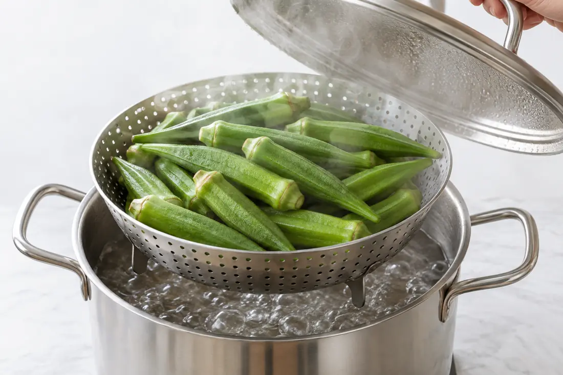 How to Steam Okra preparation comparison How to Steam Okra preparation comparison
